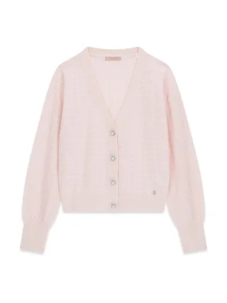 Guess - LS VN NINA CARDI STWR LOVE SONG PINK - Gr. - M