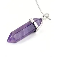 LAVISA Kette mit Anhänger LAVISA Obelisk Edelstein Halskette silber, echte Kristalle, Naturstein, Edelstein Halskette Schmuck Kristall Naturstein Edelsteinkette