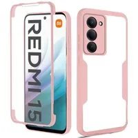 betterfon Handyhülle für Xiaomi Redmi 15 2-teiliges 360° TPU Schutzcase, Vollschutz Case mit integriertem Displayschutz und klarer Sicht