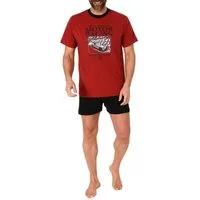 Normann Pyjama Normann Herren kurzarm Schlafanzug Shorty Pyjama mit Automotiv