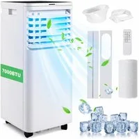 Nettlife Klimagerät Klimaanlage Mobile 7000/9000 BTU Luftkühler 3-in-1 Kühlgeräte Wohnung, Leise Fernbedienung 24h-Timer Schlafmodus Wohnzimmer für bis 20 m²
