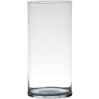 Hakbijl Glass Tischvase Transparente Zylinder Vase 12x12x30cm Glas Spülmaschinenfest (1 St)
