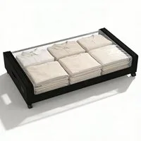 Sekey Unterbettkommode Unterbett Aufbewahrungsbox mit deckel transparente Aufbewahrungstasche, 1 St Organizer mit Rollen für Kleiderschrank zur Aufbewahrung