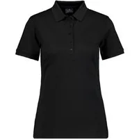 RAGMAN Poloshirt RAGWOMAN Damen Poloshirt Kurzarm Baumwollmix Piqué Schwarz