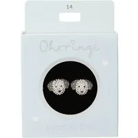 Depesche Ohrring und Ketten Set DEPESCHE Ohrringe Glitzer Hunde I love my dog silber Nr. 14