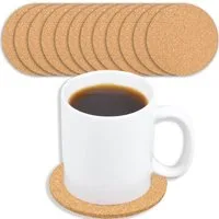 BENSON Glasuntersetzer 6-24 Kork Untersetzer Bierdeckel Tasse 10 cm, 12-tlg., Korkuntersetzer, Glas, Flasche, Rund