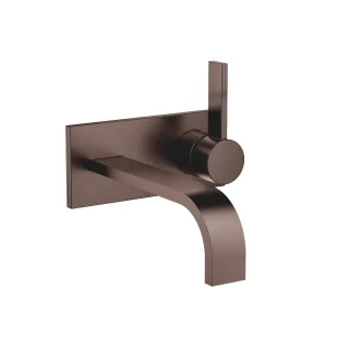 Dornbracht Waschtisch-Wand-Einhandbatterie mit Abdeckplatte MEM 36864782 Dark Bronze gebürstet,36864 36864782-43