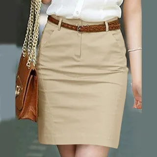 ZANZEA Women Street Fashion OL Work Skirts Side Pockets Plain Zipper Commute Mini Pencil Overskirts
