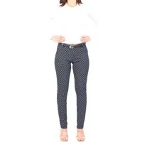 malito more than fashion Chinohose malito Damen gemusterte Stretch Chinohose 1032 gemusterte Stretch Chinohose comfort Hose