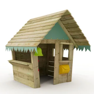 Spielhaus Saloon aus Massivholz für Kinder - Robustes Outdoor Gartenhaus - Langlebiges Spielgerät - Sicherer Abenteuerspielplatz für den Garten - Wickey