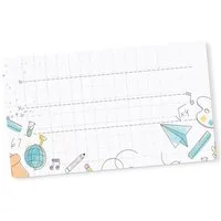 itenga Etiketten itenga 40x Buchetiketten Heftetiketten Schuletiketten 9x4,5cm Doodles