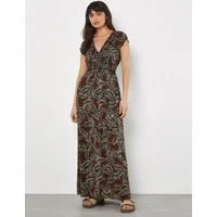 Apricot Maxikleid Maxikleid mit Smokdetails