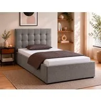 OTTO home Polsterbett Hamar, Knopfsteppung im Kopfteil, bis 250 KG belastbar (3 Breiten: 100cm/ 140cm/ 180cm), in verschiedenen Größen und Stoffen und Farben