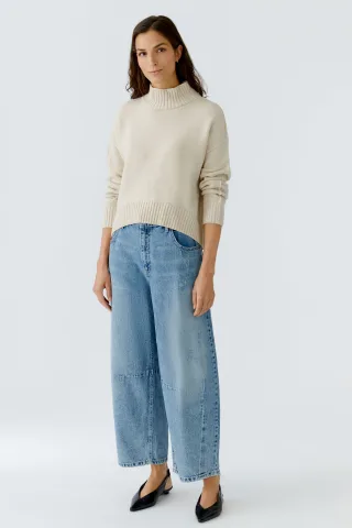 Oui - Pullover offwhite mel - Gr. - 42