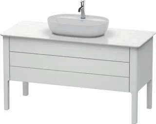 Duravit Luv Konsolenwaschtischunterbau bodenstehend Weiß Seidenmatt 1338x570x743 mm - LU956603636 LU956603636