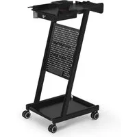Barberpub Rollwagen BarberPub Friseurwagen mit Schublade, Salon Trolley Schwarz, 0085, mit Schublade & 2 Ablagen, Friseur Arbeitswagen, Beauty Salon Trolley
