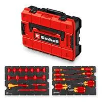 E-Case Werkzeugkoffer Elektrik-VDE, 24-teilig, Werkzeug-Set rot/gelb, mit Werkzeug-Sortiment für Elektriker