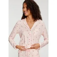 Vivance Dreams by Lascana Pyjamaoberteil mit süßem Streifen- und Früchtedruck