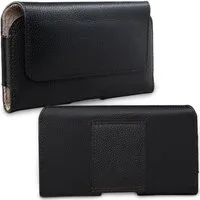 XiRRiX Handytasche Handytasche Gürtel - Größe 5XL - Gürtel Handy Tasche aus Leder (Hipbag aus echtem Leder, schwarz), kompatibel mit iPhone