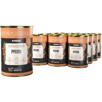 ALPHAZOO Monoprotein Pferd Nassfutter für Hunde 12x400g, getreidefreies Hundefutter für sensible Hunde, Nassfutter für: Hunde, Hypoallergenes Futter mit Single Protein Pferd