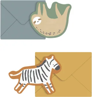 Sebra Grußkarte (2tlg.) Wildlife Lacey und Zapp