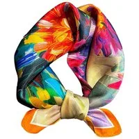 nsihing Seidentuch Damen-Halstuch, Modetuch Bandana Maulbeerseide, Quadratisch, 53 x 53 cm, 1er Pack- Haartuch für Damen & Herren