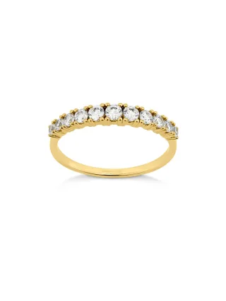 Orolino Ring Gold 333 mit 11 weißen Zirkonia-Steinen