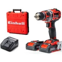 Einhell Akku-Bohrschrauber TE-CD 18/50 Li BL, mit 2 Akkus 18V/2,0Ah, Ladegerät und Aufbewahrungskoffer