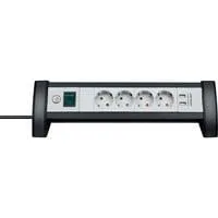 Premium-Office-Line Steckdosenleiste 4-fach schwarz/hellgrau, 1,8 Meter, 2x USB