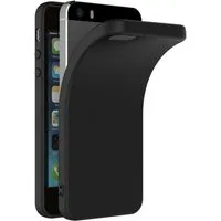 CoolGadget Handyhülle Handy Schutzhülle für Apple iPhone 5 / 5S / SE matt schwarz 4 Zoll, Silikon TPU Hülle Schutz Tasche Cover schlicht Slim Case