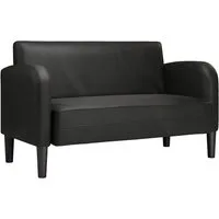 vidaXL Sofa Zweisitzer-Sofa Schwarz 110 cm Kunstleder, 1 Teile
