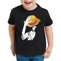 style3 T-Shirt Ruffy Straw Strohhut one piece anime Hut pirat piratenbande
