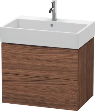 Duravit L-Cube Waschtischunterbau wandhängend Nussbaum dunkel Matt 684x459x544 mm - LC627602121 LC627602121
