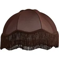 Qazqa Lampenschirm Heritage, QAZQA Lampenschirm, Braun, Textil, Retro
