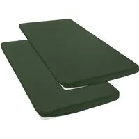 OTTO home Spannbettlaken Topper Basic, in Gr. 90x200, 140x200 oder 180x200 cm, Baumwoll-Jersey, Gummizug: rundum, (2 Stück), Baumwolle, Matratzen bis 8 cm Höhe, Bettlaken, Spannbetttuch, Laken