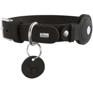 Dog Sport HUNTER Hundehalsband viborg mit halter für apple airtag schwarz S-M