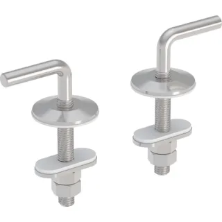 Geberit Set Scharniere für WC-Sitz Befestigung von unten, Edelstahl, 598051000 598051000