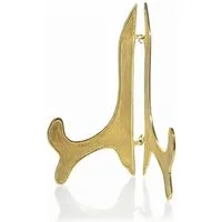INNA-Glas Buchstütze Messing Buchhalter Adalberto, matt gebürstet, Gold, 17,5x10cm