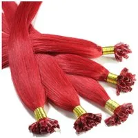 hair2heart Echthaar-Extension Bonding Extensions - glatt #0/44 Rot-Intensiv 0.5g 50cm