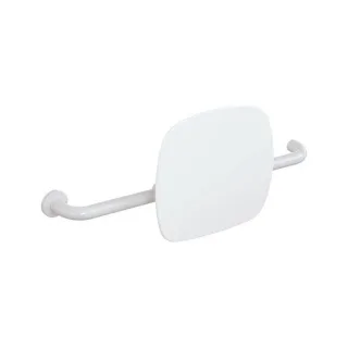 Hewi 801 Rückenstütze 801.51.9261L98 Wandabstand 150mm, Ausführung links, Lehne signalweiß, signalweiß