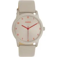 OOZOO Quarzuhr Damenuhr C11170 Taupe Lederband 38 mm C11170