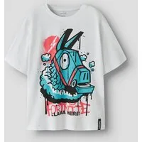 Name It T-Shirt NKMJEF FORTNITE SS NREG TOP BOX VDE Baumwolle, regular fit