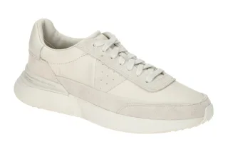 Clarks 26179691 7 CRAFT Pace Herren Sneakers wei? - Leder Mix, Echtleder Fu?bett