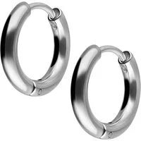 Wildcat Paar Ohrhänger Little Hoops - Silber, 10,0 mm, Chirurgenstahl 316L - wasserfest, langlebig, hautverträglich