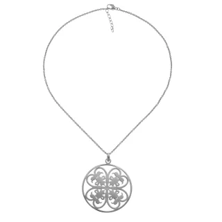 Orphelia Damen-Kette aus 925er Sterlingsilber mit Anhänger – Schwarz ZH-6035/3