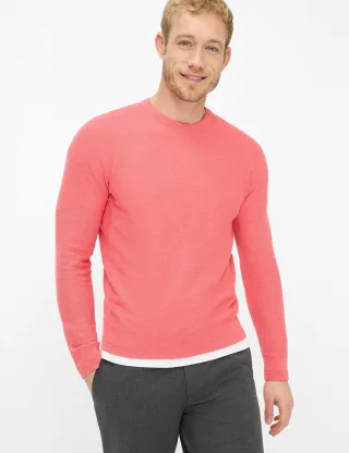Brax Herren Strickpullover Style RICK coral, hellrot, Gr. M