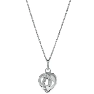 Orphelia 'Amore' Damen-Anhänger aus 925er Sterlingsilber mit Kette – Silber ZH-7577