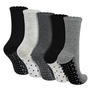 5 Paar Damen Fußbett-Socken mit Spitzeneffekt - Weiche, baumwollreiche Alltagssocken