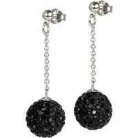 SilberDream Paar Ohrhänger SilberDream schwarz Kugel Ohrringe (Ohrhänger), Damen Ohrhänger kugel 925 Sterling Silber, schwarz