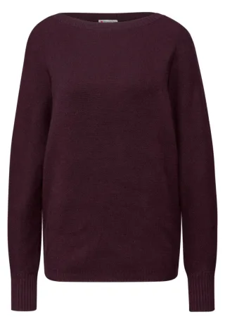 Street One - Cosy Dolman Pullover rot - Gr. - 40